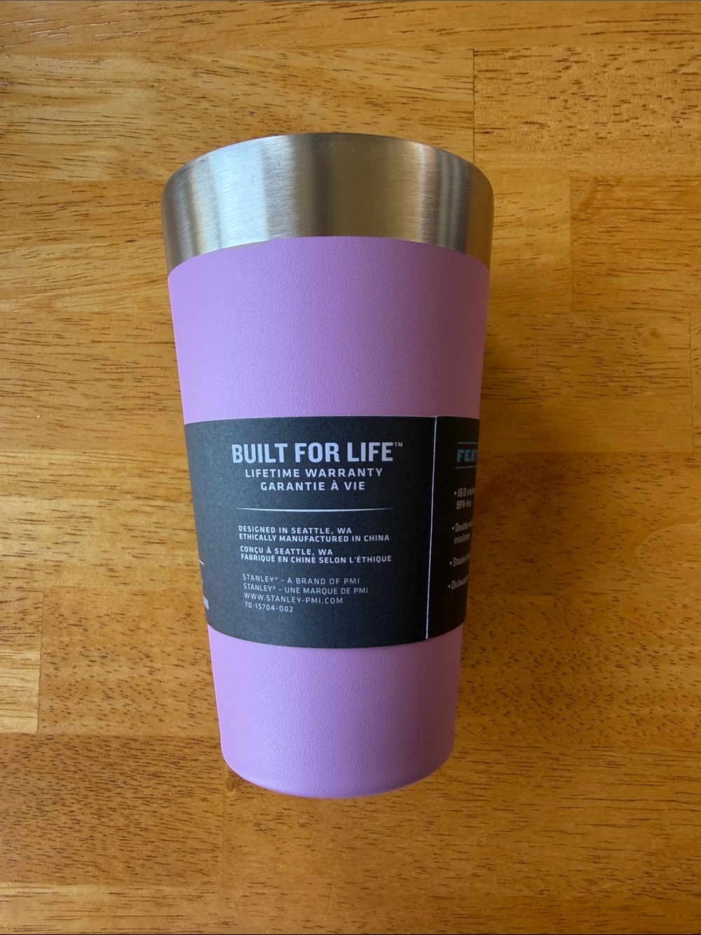 NEW - Stanley Soft Orchid Stacking Beer Pint (16 Oz) - Picture 3 of 5